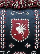 012 Collier de cuir brodé. Blason de la Gruyère.